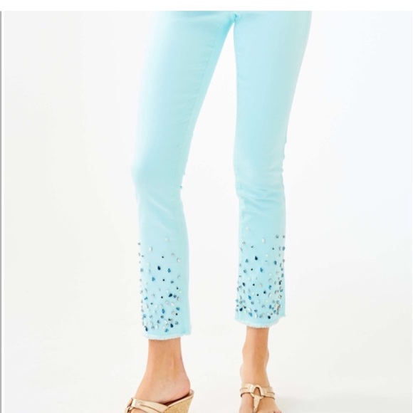 Lilly Pulitzer womens South Ocean jeans size 2. Worn once. - Picture 2 of 8
